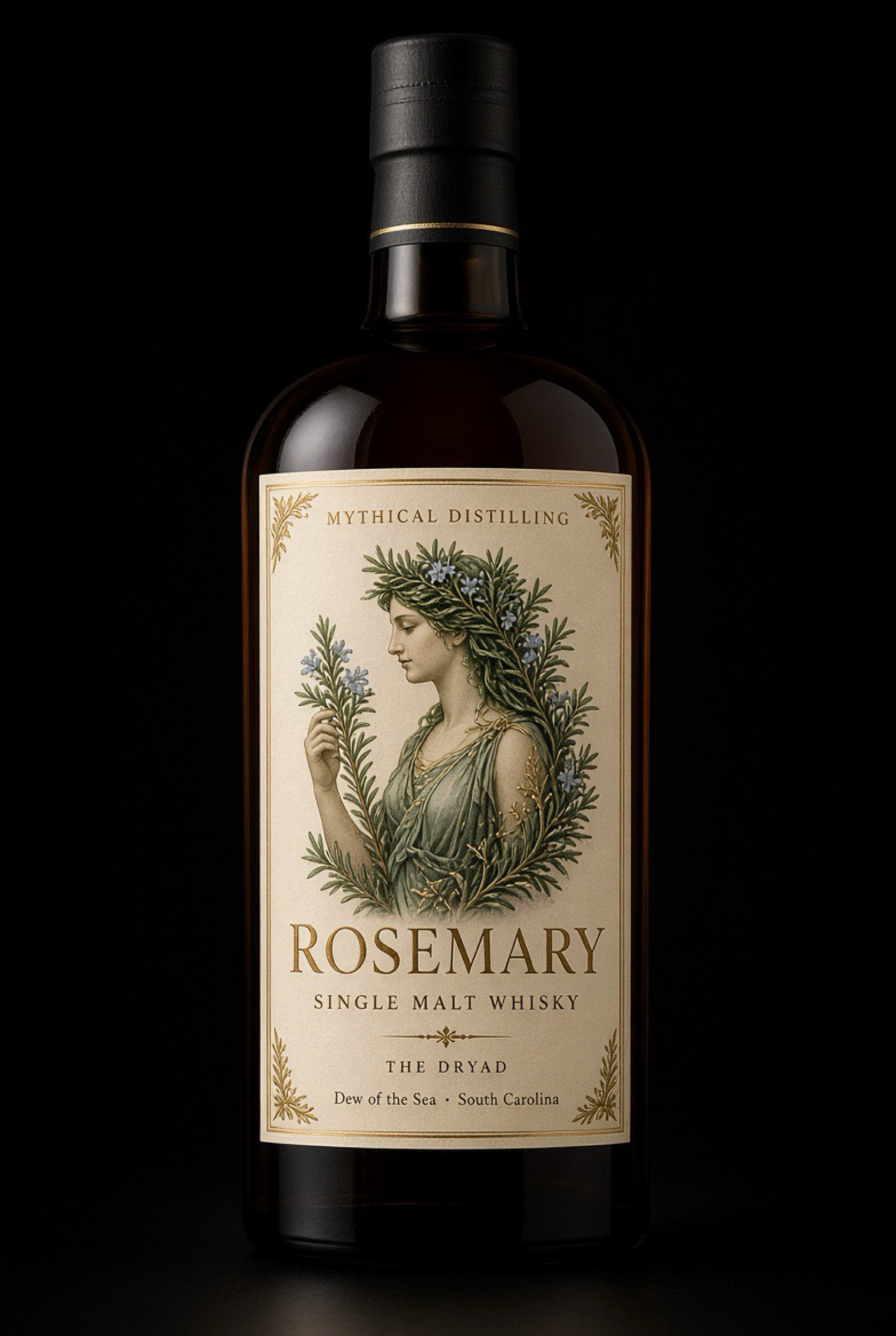 Rosemary single malt — The Dryad concept label